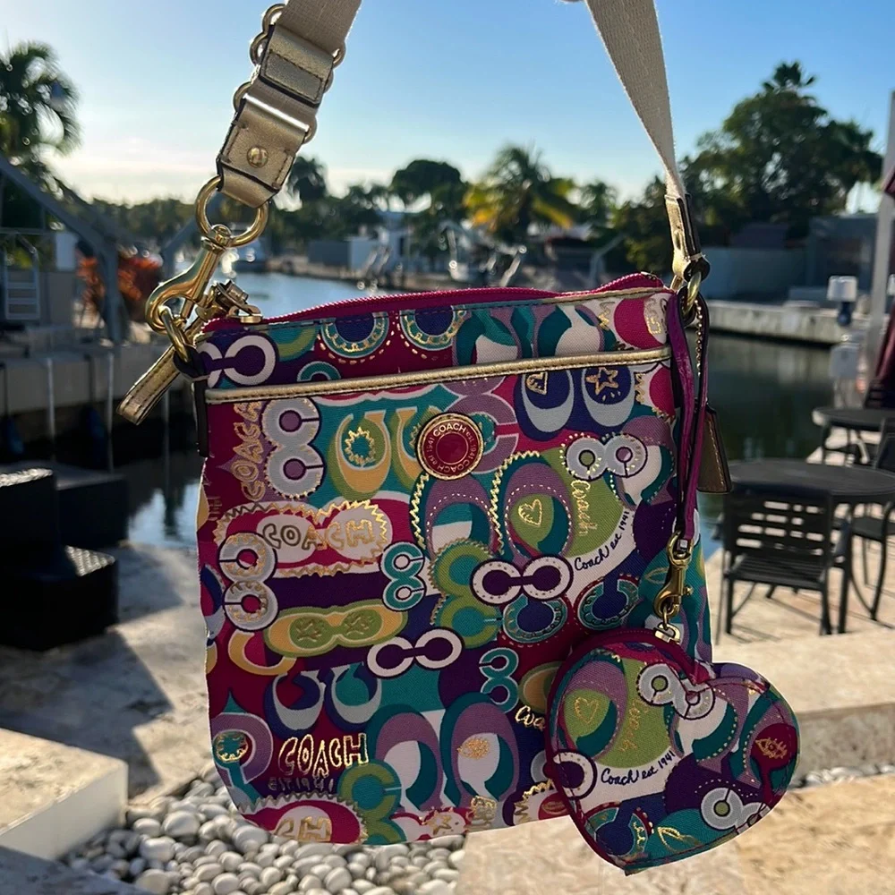 Coach | Bags | Coach Poppy Graffiti Multicolored Crossbody Bag